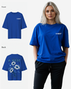 G West Oversized Blue Garden Tee - WOMEN