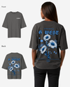G West Oversized Blue Garden Tee - WOMEN