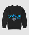 G West Aqua Smile Fleece Crewneck With Invisible Zippers