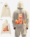 G West Atlanta Peach Heavy Premium Oversize Hoodie