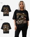 G West Being Enlightened Acid Wash Premium Oversized Tee - WOMEN
