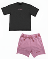 G West Black & Pink Wash Short Set