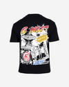 G West Cosmic Sky Ride Double Hit Premium Oversized  Tee Front And Back Print
