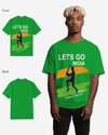 G West Cricket Lets Go India T-Shirt