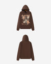 G West Dazzling Dynamo Brown Oversize Hoodie Front