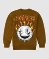 G West Fire Smile Fleece Crewneck With Invisible Zippers