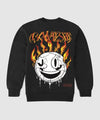G West Fire Smile Fleece Crewneck With Invisible Zippers