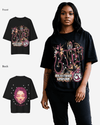 G West Illuminated Soul Double Hit Premium Oversized Tee Front And Back Print - WOMEN