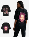 G West Illuminated Soul Double Hit Premium Oversized Tee Front And Back Print - WOMEN