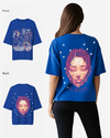G West Illuminated Soul Double Hit Premium Oversized Tee Front And Back Print - WOMEN