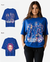 G West Illuminated Soul Double Hit Premium Oversized Tee Front And Back Print - WOMEN