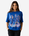 G West Illuminated Soul Double Hit Premium Oversized Tee Front And Back Print - WOMEN