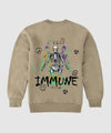 G West Immune Skeleton Fleece Crewneck With Invisible Zippers