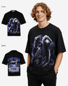 G West Mens Galaxy Premium Oversized Tee Front And Back Print