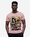 G WEST multicolor skull TEE