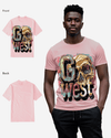 G WEST multicolor skull TEE