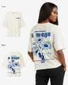 G West Oversized Blue Garden Tee - WOMEN
