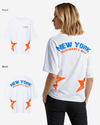G West Oversized New York Arch Logo With Star Tee - WOMEN