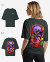 G West Oversized Premium Snake Skull T-Shirt - WOMEN