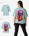 G West Oversized Premium Snake Skull T-Shirt - WOMEN