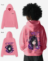 G West Purple Eye Black Oversize Hoodie