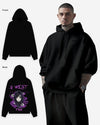 G West Purple Eye Black Oversize Hoodie