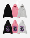G West Purple Eye Black Oversize Hoodie
