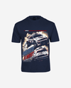 G West Racing Club Double Hit Premium Oversized Tee Front And Back Print