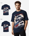 G West Racing Club Double Hit Premium Oversized Tee Front And Back Print
