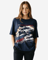 G West Racing Club Double Hit Premium Oversized Tee - WOMEN