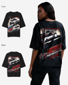 G West Racing Club Double Hit Premium Oversized Tee - WOMEN