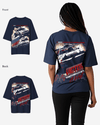 G West Racing Club Double Hit Premium Oversized Tee - WOMEN