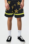 G WEST RHINSTONE SAINT SOCIETY 3/4 SLEEVES MESH SHORT SET
