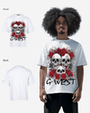 G West Roses And Bones Oversized Tee