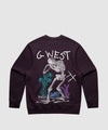 G West Sorrow Skeleton Heavy Premium Crewneck
