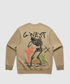 G West Sorrow Skeleton Heavy Premium Crewneck