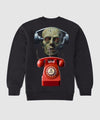 G West Telephone Head Fleece Crewneck With Invisible Zippers