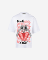 G-WEST WINGS N BLOOMS OVERSIZED TEE