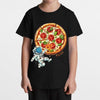 G West Kids Space Pizza Black Tee - Dtpbasty9067